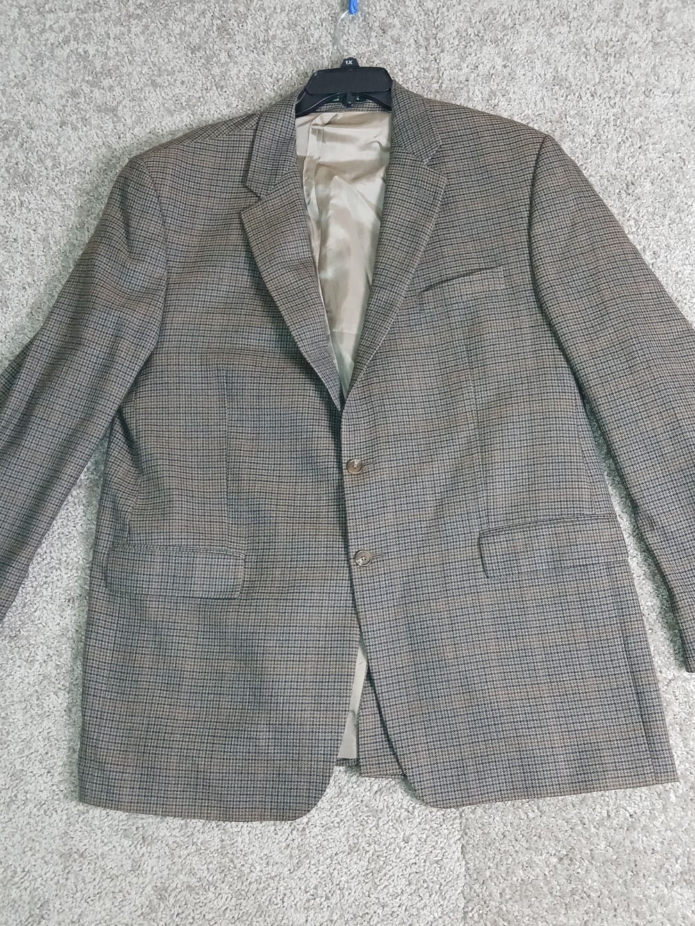 Ralph Lauren Mens 44L Brown Wool‎ Blazer Sport Coat Woolmark